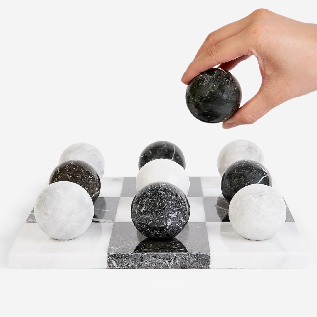 Photo 1 of ***MISSING PARTS***
MINOR DAMAGE****
Marble Tic Tac Toe Set | Decorative Tic Tac Toe Game Set | Coffee Table Decor - Coffee Table Game - Tabletop Game - Room Decor - Modern Home Decor - Bookshelf Decor (Black and White Marble)