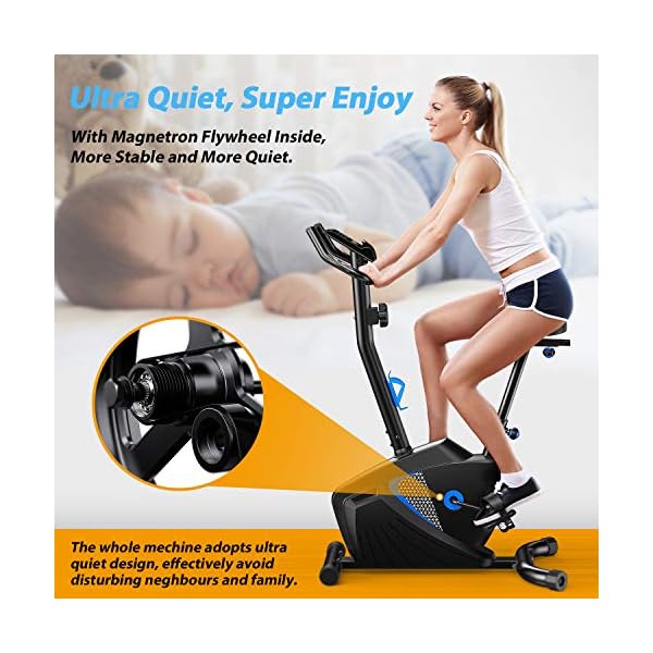 WINNOW Exercise Bike Fitness Bike Advanced Home Trainer Stationary Bike Adjustable Magnetic Resistance for Home Gym…