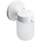 Nuvo SF76/702 Porch Wall Fixture with Frosted Mason Jar, Gloss White