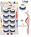 Professional (5 pairs) Faux 3D Mink Eyelashes Thick Long Multilayer Fluffy False Eyelashes With Free Precision Eyelashes Clip