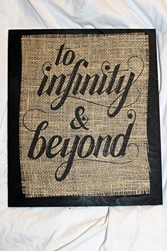 Burlap Country Rustic Chic Wedding Sign Western Home Décor Sign : To infinity and Beyond
