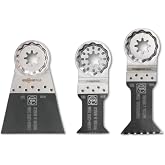 Fein Starlock Plus E-Cut Combo Saw Blade Set | 3-Piece Kit for Precision Cutting, Includes (2) E-Cut Long-Life, (1) E-Cut Universal Saw Blade, 35222952090
