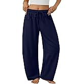 Trendy Queen Barrel Sweatpants Womens Wide Leg Pants Baggy Palazzo Lounge Comfy Flowy Pants Teen Girls Fall Clothes Outfits