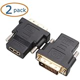 Cable Matters (2 Pack) Gold-Plated HDMI to DVI / DVI to HDMI Adapter