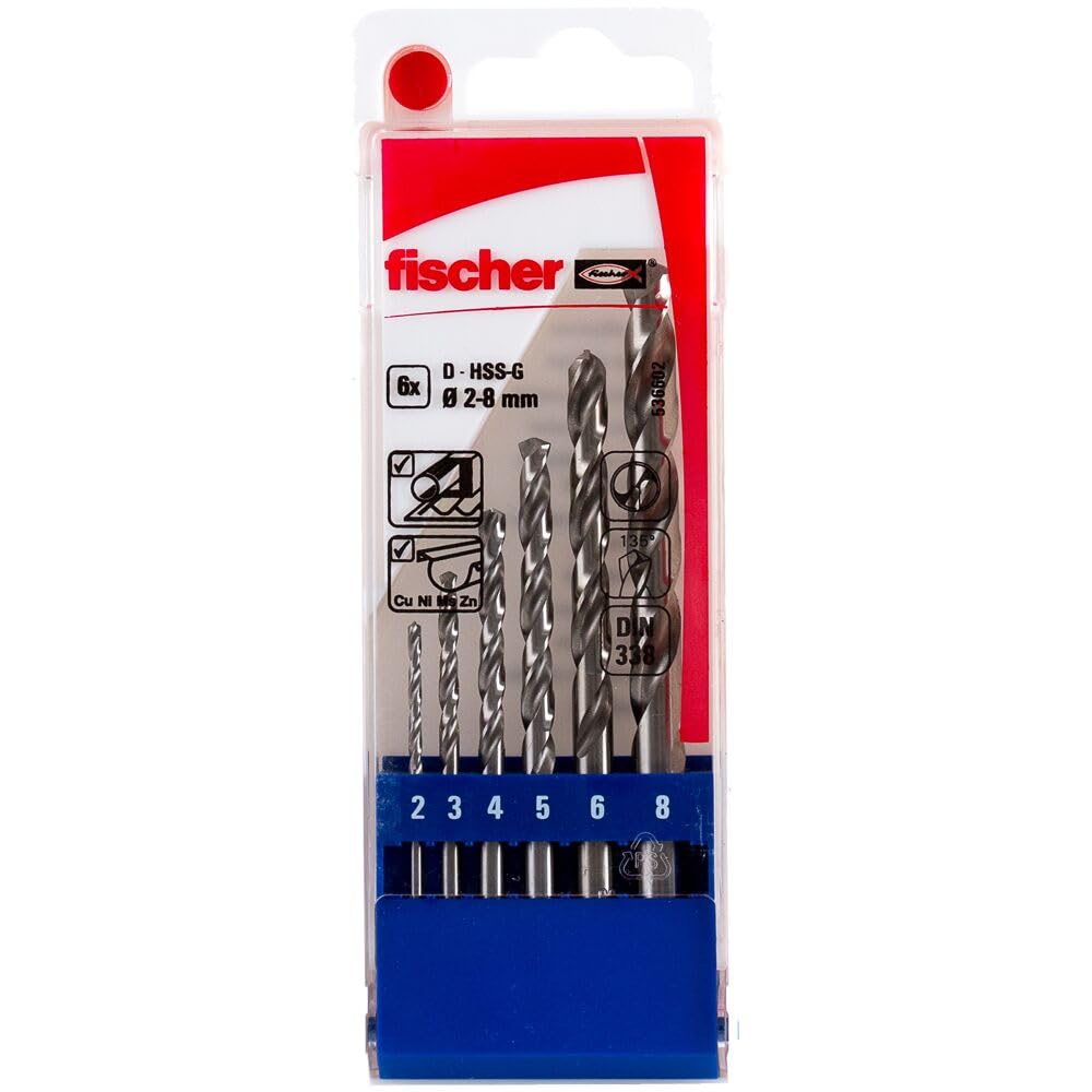 fischer 536602 Drill-Set HSS-G 2-8 mm, Grey — image 1