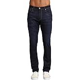 Mavi Jake Men's Regular Rise Slim Leg Jeans, Slim Fit Jeans for Men, Rinse Brushed Williamsburg, Dark Blue Men's Jeans, 31 x 30