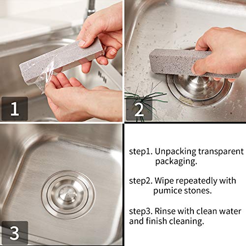 image for Norme 20 Pack Pumice Stones for Cleaning - Pumice Scouring Pad, Grey P