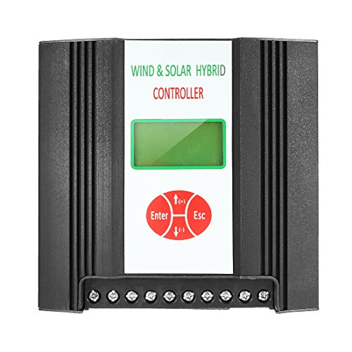image for uxcell 500W Wind + 150W Solar LCD Wind/Solar Power Hybrid Street Light