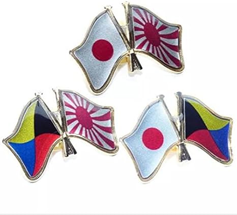 Amazon 3個セット ｚ旗 日本国旗 日章旗 ピンバッジ ピンズ Z旗 日本国旗 菊紋 靖国神社 コスプレ 仮装 通販