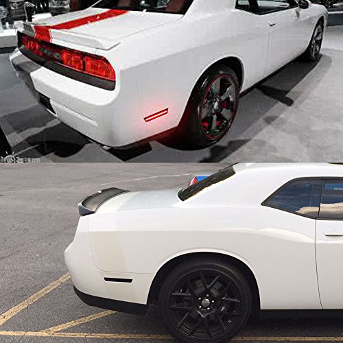 GTINTHEBOX 2PCS 3D Smoked Lens Red 36-SMD LED Rear Bumper Side Marker Lights Lamps Replacement Kit For 2008-2014 Dodge Challenger & 2011-2014 Dodge Charger