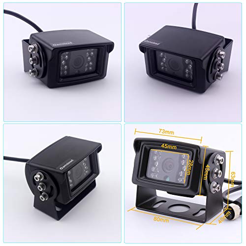 CAMSLEAD Heavy Vehicle Safety Camera System 9" Monitor with Quad Split Screen, Truck Trailer RV Backup Camera, HD Colour IP69K &10G Vibration Rear View Camera System for Van Caravan Camper Motorhome
