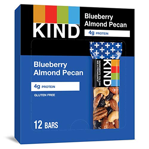 KIND Bars, Blueberry Pecan, Gluten Free, Low Glycemic Index, 1.4oz, 12
