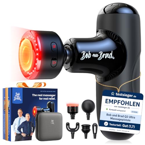 BOB AND BRAD Q2 Ultra Massagepistole mit Infrarot-Heizmassagekopf