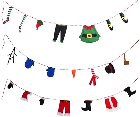 Folletti Babbo Natale Immagini.Party Co Festone Natalizio Decorazione Folletto Babbo Natale 1 Pezzo Tra I 3 Assortimenti Amazon It Casa E Cucina