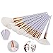Unicorn Makeup Brushes 11 Pcs Makup Brush Set Face Foundation Powder Blender Eyeshadow Cosmetics Brushes Tool Kits with Silicone Beauty Makeup Sponge (White)