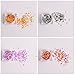 WOKOTO 12 Jars Multi-shape Nail Art Sequins Glitter Powder Mix Color Stars Shape Heart Shape Crescent Shape Colourful Nail Manicure Nail Art Decorations Paillette