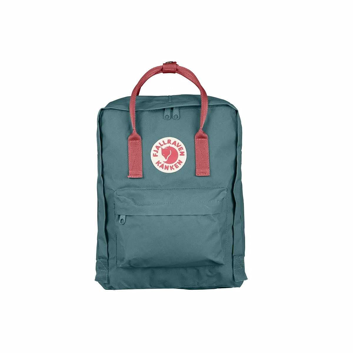 Fjällräven Lightweight Kanken Unisex Outdoor Daypack available in Frost Green/Peach Pink - 16 Litres