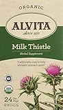 Alvita Teas Organic Herbal Tea Bags Milk Thistle - 24 Tea Bags (Pack of 3)