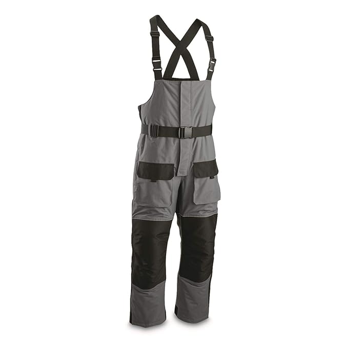 Guide Gear Men's Barrier Ice Waterproof Insulated Bib Overalls, Black