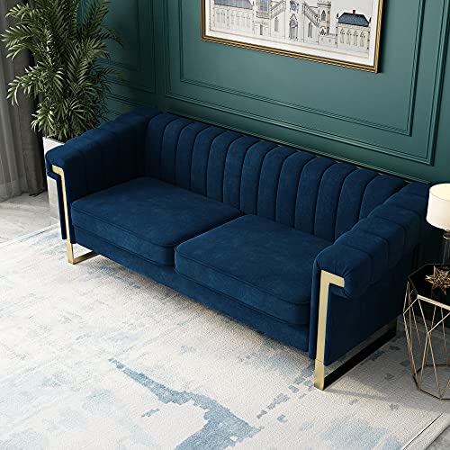 MGH Modern Velvet Sofa,Collection Contemporary Velvet Upholstered Sofa