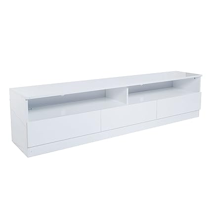 Homcom High Gloss Tv Stand Unit Cabinet Console Furniture 3