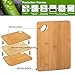 MASTERTOP Bamboo Cutting Board Sets for Kitchen, 4pcs Wood Chopping Boards for Meat/Cheese/Vegetables, Juice Groove, Large Butcher Block, Grip Handles, Serving Tray, Knife, Cut Resistant Gloves