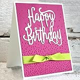 Bluelans Cutting Dies Stencil Metal Mould Template for DIY Scrapbook Album Paper Card Making (Happy Birthday Cutting Dies)
