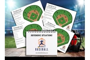 GENERIC Youth Baseball & Softball Coaching Guide – 40 Defensive Situations with Player Positioning & Roles – Spiral-Bound Playbook for Drills, Cutoffs, Relays, Bunt Defense & Team IQ Training