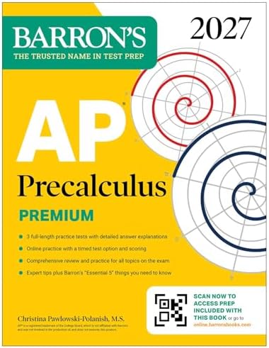 AP Precalculus Premium, 2025: Prep Book with 3 Practice Tests +