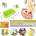 Ice Cube Trays,2 Pack Food Grade Silica Gel Flexible and BPA Free 74 Cubes Ice Trays with Lid Stackable Mini Cocktail Whiskey Ice Cube Mold Storage Containers-Green/Yellow