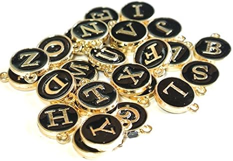 Amazon アクセサリーチャーム ローマ字 アルファベット ゴールド