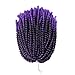 fani 3 Pack Spring Twist Braids Ombre Purple Crochet Braids 8 Inch Synthetic Braiding Fluffy Crochet Twist Hair Extension Low Temperature Fiber 110g/Pack (T1B/Purple)
