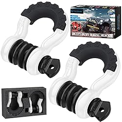 TICONN 2 Pack D Ring Shackle with 7/8" Screw Pin