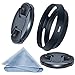 SIOTI Camera Tilted Vented Metal Lens Hood with Cleaning Cloth and Lens Cap, Compatible for General Camera with Standard Thread Lens(62mm)