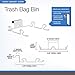 Spectrum Diversified Over-The-Cabinet Door Trash Bag Holder, White