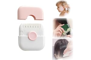 hoehew 2 in 1 Hair Trimmer/Comb Kids with Blades, Manual Bangs Trimmer Comb for Girls Women, Split Ends Hair Trimmer Razor Comb (Pink, one size)