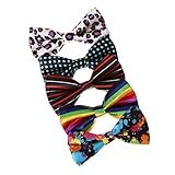 DBF0170 Multiple Colors Patterned Handsome Goods Poly Bow Ties Cheap Gift 5 Pre-tied Bow Ties Set By Dan Smith