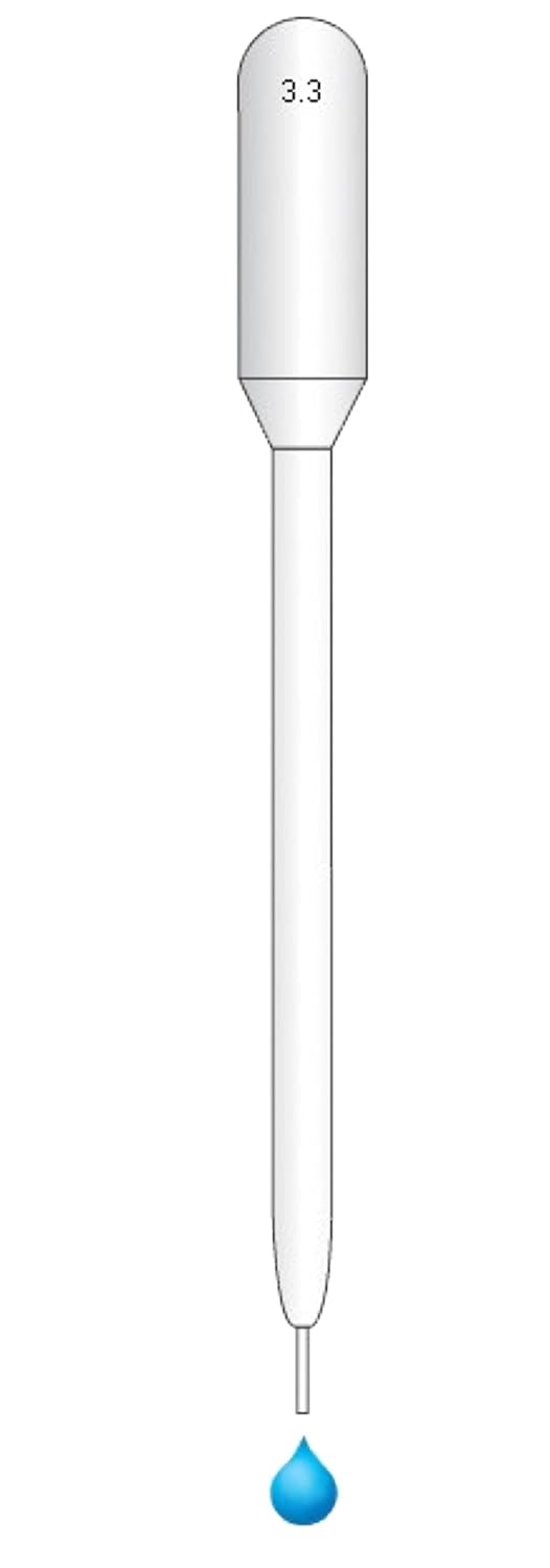 Neolab 1 6154 Pasteur Pipettes 3.3 ml, Fine Tip, 147 mm long (Pack of 500), Transparent (milky)