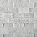 1 X 2 Carrara White Marble Split Faced Brick Mosaic Tile - 6