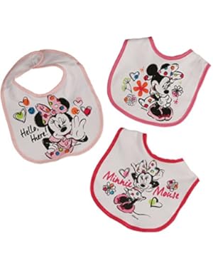 Minnie Mouse 3 Piece Printed Bibs, Hello There
