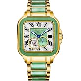 Diella Watches for Men, Mens Watches for Men Highend Luxurious Gift | Waterproof Date Luminous, Dial Is Inlaid with Emerald Jade, Crown with Sapphire Automatic Watches
