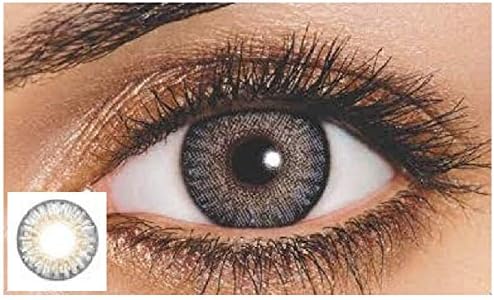 New Look Eyes Multi-Color Contact Lenses Eyes Cute Colored Charm and Attractive Blends Cosmetic Makeup Eye Shadow (Gray)