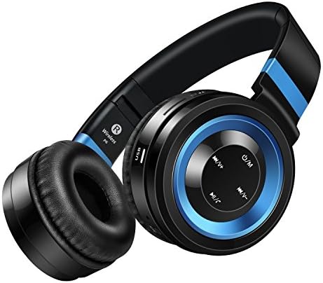 Bluetooth Headphones, Darkiron P6 Headphones Over Ear with Built-in Mic HD Stereo Sound Noise Reduction Wireless Headsets with Volume Control Foldable and Wired Mode for PC/ Cell Phones/ TV