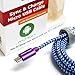 Tera Grand - USB 2.0 A to Micro USB Braided Cable, 6' Purple & Blue - Micro USB/Micro B Charge and Sync Cord for Android Samsung Nokia Nexus Phones and More Not for iPhone & iPad