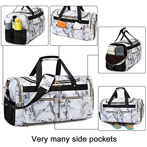 Weekender Overnight Duffel Bag Shoe Pocket for Women Men Weekend Travel