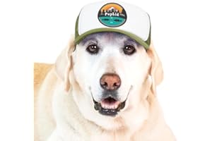 PupLid Trucker Hats for Dogs (Large) Premium Stylish Sun Protection for The Modern Dog - Adjustable for Secure Comfortable Fit on Active Dogs (Green, All-Terrain)