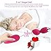 Bullet Vibrator - Kegel Weights Ball,Dual 10 Speeds Remote Control Ben Wa Kegel Exercise Balls Cordless Rechargeable Waterproof Electric Massager (Rose red)