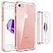 iPhone 8/iPhone 7 Case, ZUSLAB Compact Built-in HD Clear Screen Protector Full-Body Hybrid Protective Cover Crystal PC Back, Impact Resistant Bumper for Apple iPhone 8/iPhone 7 (Rose Crystal/White)