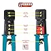 ITBEBE RJ45 Crimping Tool Made of Hardened Steel with Wire Cutter Stripping Blades and Textured Grips (RJ45 CRIMPER TURQUOISE)