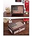 Retro Vintage American Flag Decorative Storage Box with Lock Cash Jewelry Storage Box, Metal